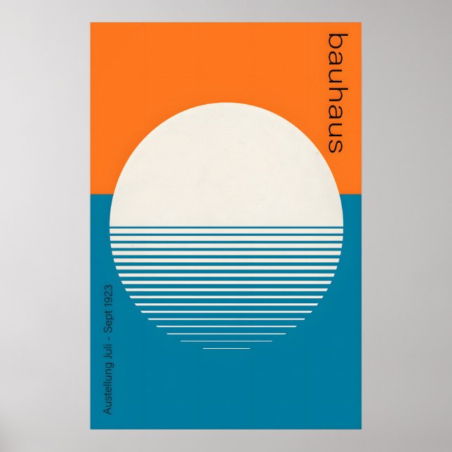 Sunset - Bauhaus Inspired  Art Print – Geometric (Front)