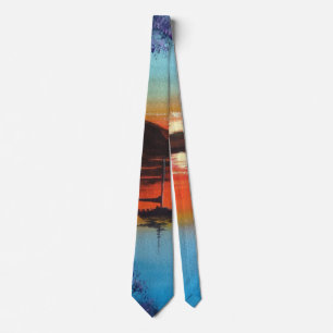 Sunset bay neck tie