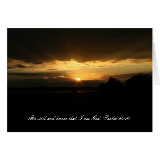Sunset, Be still and know that I am God Cards (Front Horizontal)