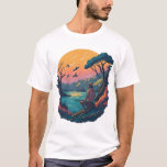 Sunset Beach Adventure T-Shirt: Boy in Jungle T-Shirt