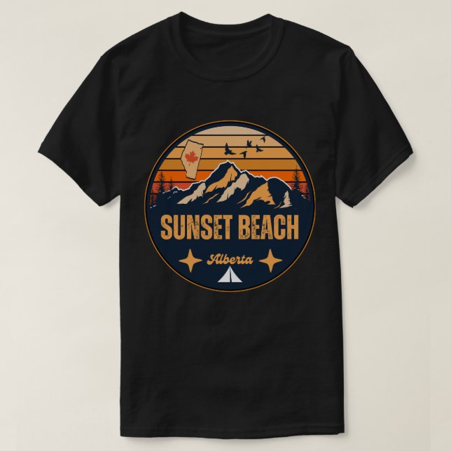 Sunset Beach, Alberta T-Shirt (Design Front)