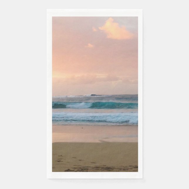 Sunset Beach and ocean  Paper Guest Towels (Front)