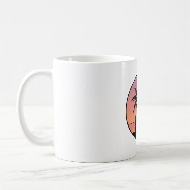 Sunset Beach Badge Mug  (Left)