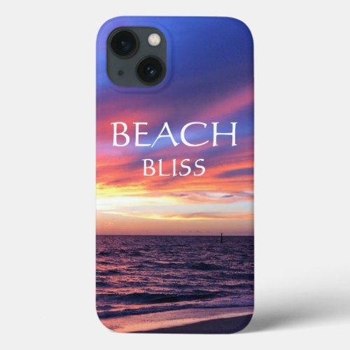 Sunset Beach Bliss Tropical Ocean iPhone 13 Case