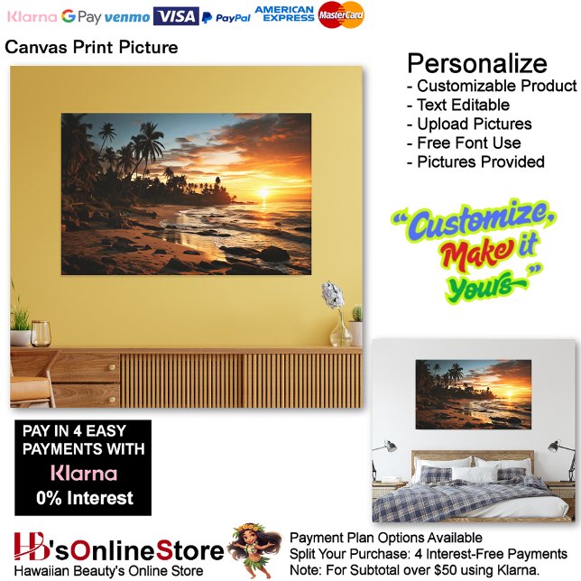  Sunset Beach Canvas Print Picture 1 (Sunset Beach Canvas Print Picture 1.)