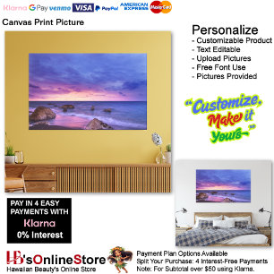 Sunset Beach Canvas Print Picture  13