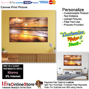 Sunset Beach Canvas Print Picture 44
