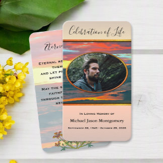 Sunset Beach Celebration of Life 1490 Prayer Card