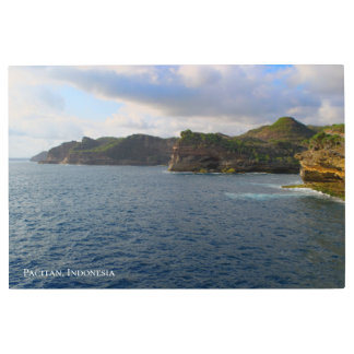 Sunset Beach Cliff Cliffside Landscape Photo Metal Print