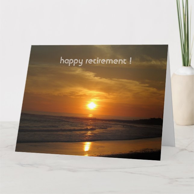 sunset beach colors big card (Front)