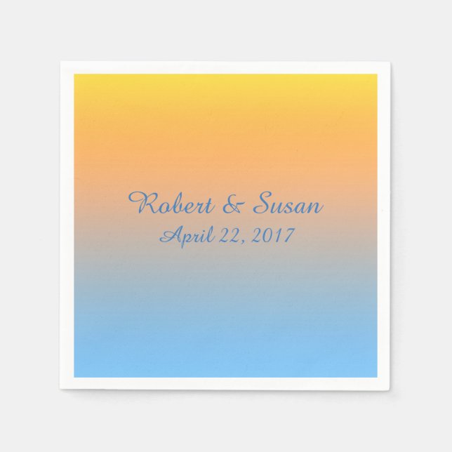 Sunset Beach Colors Napkins (Front)