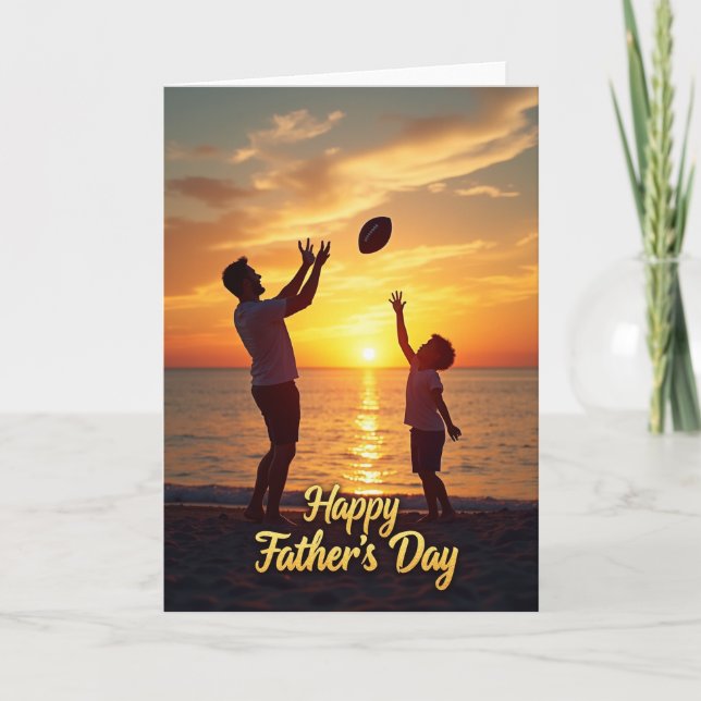 Sunset Beach Fathers Day Card (Front)