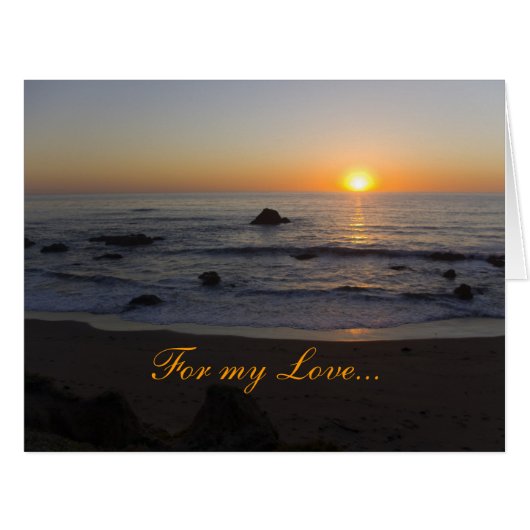 Sunset Beach For Love Valentine's Day (Front Horizontal)