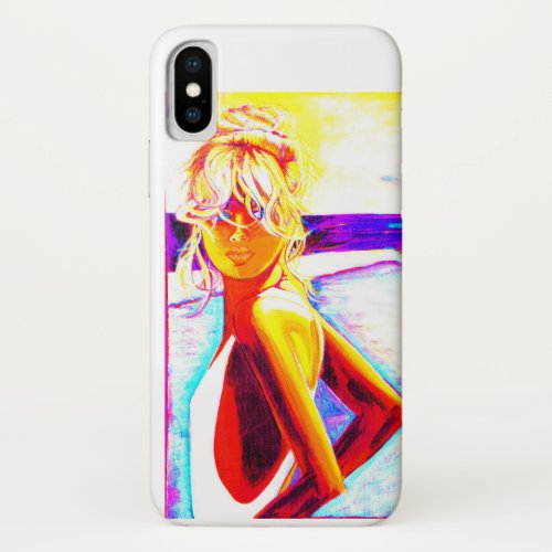 Sunset Beach Girl  iPhone X Case