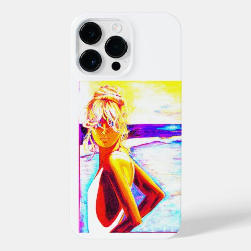 Sunset Beach Girl iPhone 14 Pro Max Case