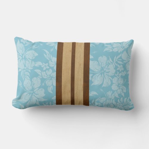 Sunset Beach Hawaiian Surfboard Lumbar Pillows