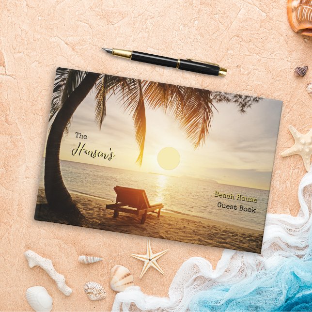 Sunset Beach House Foil Guestbook (Creator Uploaded)