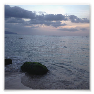 Sunset & Beach in Hawaii Photo Print