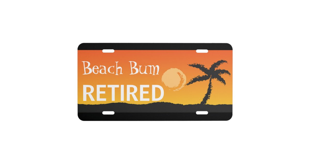 Sunset Beach License Plate Zazzle