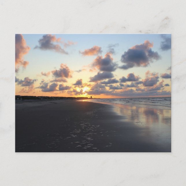 Sunset beach morning postcard (Front)