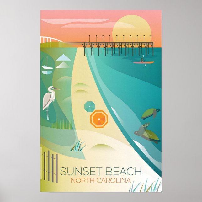 Sunset Beach, North Carolina Print (Front)