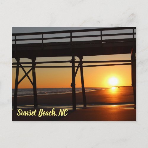 Sunset Beach North Carolina Vacation Postcard