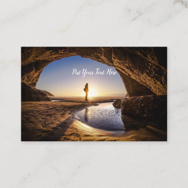 Sunset Beach NZ | Wharariki Beach | South Island N Business Card (Front)