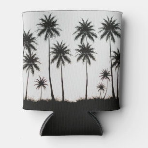 Sunset Beach Palm Tree Summer Vacation Custom Can Cooler