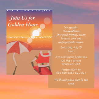 Sunset Beach Party | Coastal Any Occasion Invitation