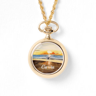 Sunset Beach Personalized Watch