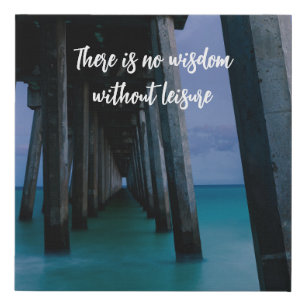 Sunset Beach Photo Home Decor with Travel Quote Faux Canvas Print