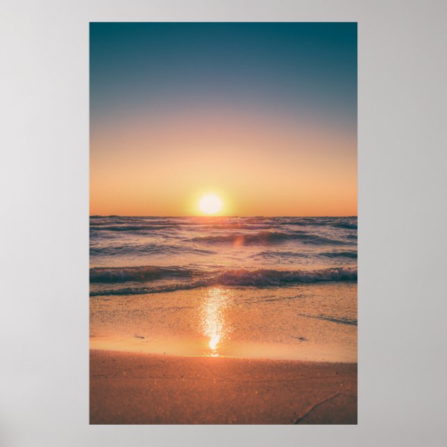 Sunset beach photography #1 poster (Front)