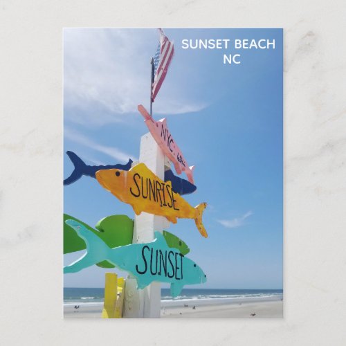 Sunset Beach Pier North Carolina Travel Postcard