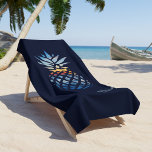 Sunset Beach Pineapple Custom Beach Towel<br><div class="desc">A sunset beach and the horizon scene pineapple shape showing a calm ocean. Perfect for summer vacations and family trip TIP - Pair this with matching items like the bottle, and can coolers in this collection. Add your name or name of guest by clicking the "Personalize" button above. You can...</div>