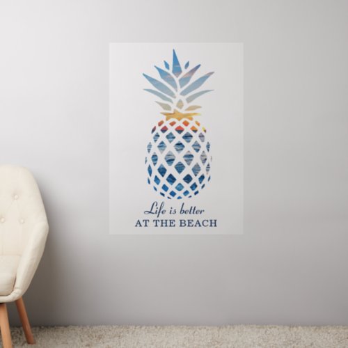 Sunset Beach Pineapple Custom Home Decor Wall Decal