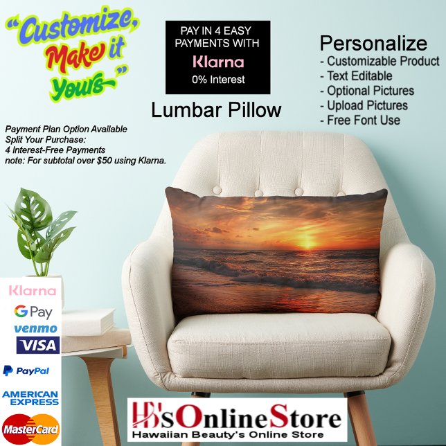 Sunset Beach Polyester Lumbar Pillow 17 (Sunset Beach Polyester Lumbar Pillow 17.
)