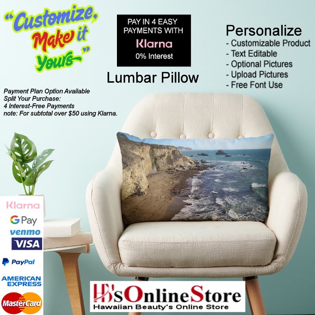 Sunset Beach Polyester Lumbar Pillow 28 (Sunset Beach Polyester Lumbar Pillow 28.)