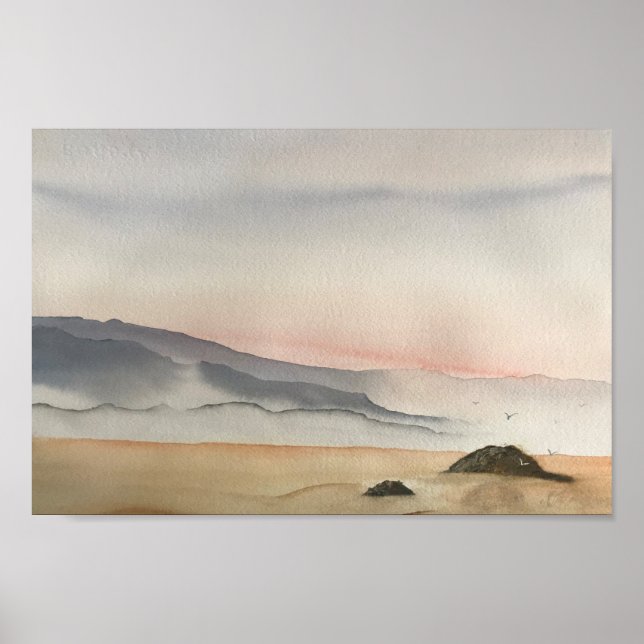 Sunset beach poster (Front)