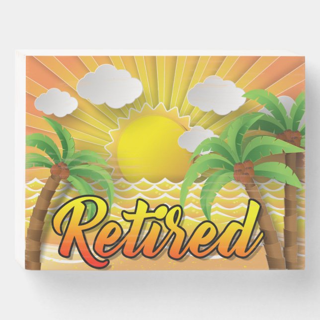 Sunset Beach Retired Wooden Box Sign (Front Horizontal)