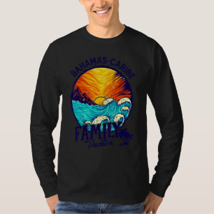 Sunset Beach Retro Bahamas Caribe Family Vacation T-Shirt