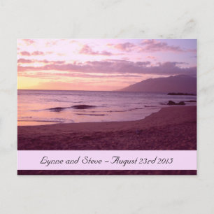 Sunset Beach Save the Date Announcement Postcard