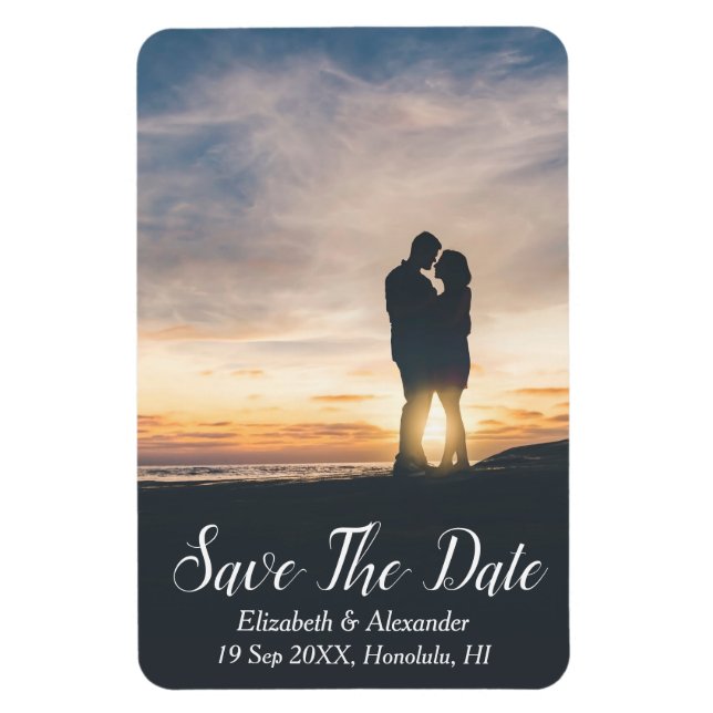 Sunset Beach Save The Date Magnet (Vertical)