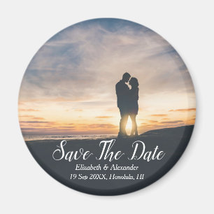 Sunset Beach Save The Date Magnet