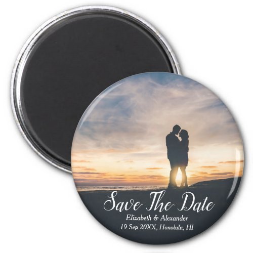 Sunset Beach Save The Date Magnet