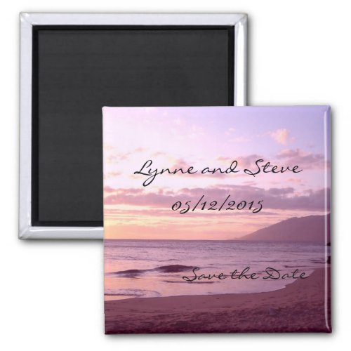 Sunset Beach Save the Date Magnet