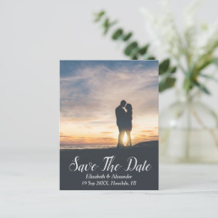 Sunset Beach Save The Date Postcard