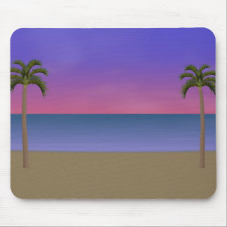 Sunset Beach Scene: Custom Mousepad