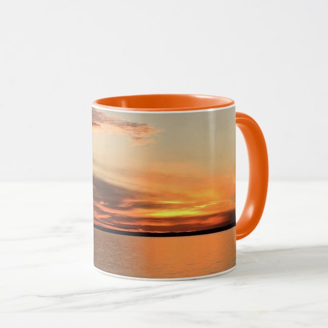 Sunset Beach Sea Water Ocean Summer Sunrise Relax Mug (Front Right)