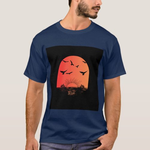 sunset beach side T_Shirt