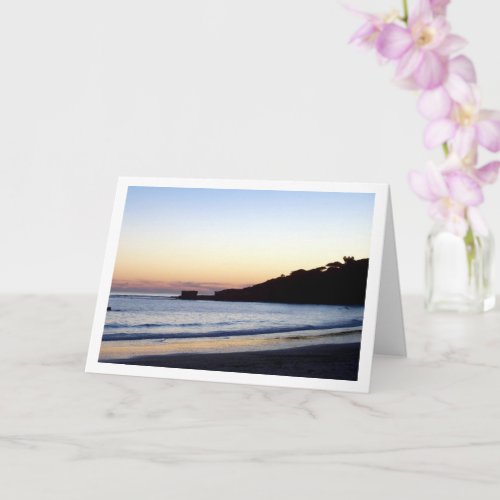 Sunset Beach Silhouette Landscape Card